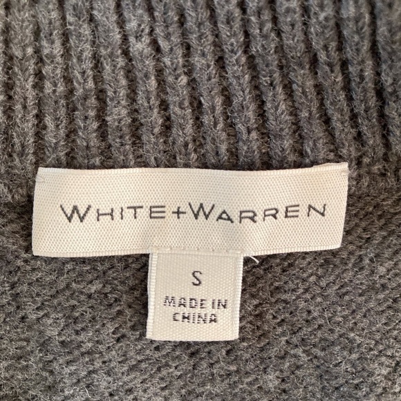 White + Warren Wool Blend Sleeveless Turtleneck Tunic Knit Sweater - Picture 7 of 11